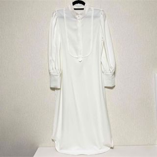 AMERI アメリ ホワイト ロング ワンピース S 美品(ロングワンピース/マキシワンピース)