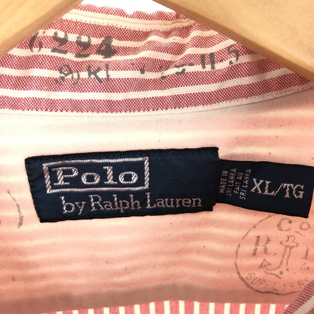 Ralph Lauren(ラルフローレン)の古着 ラルフローレン Ralph Lauren POLO by Ralph Lauren 長袖 ストライプシャツ メンズXL /eaa442209 メンズのトップス(シャツ)の商品写真