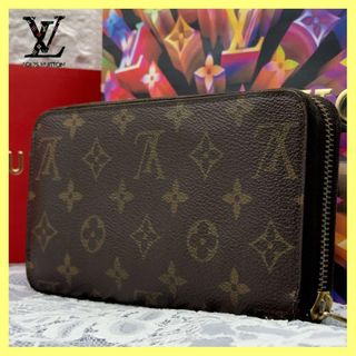 ルイヴィトン(LOUIS VUITTON)の美品 ルイヴィトン　モノグラム　ジッピーウォレット ラウンド 長財布 K128(財布)