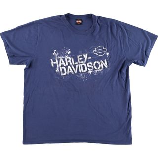 ハーレーダビッドソン(Harley Davidson)の古着 ハーレーダビッドソン Harley-Davidson モーターサイクル バイクTシャツ メンズXXL /eaa446822(Tシャツ/カットソー(半袖/袖なし))