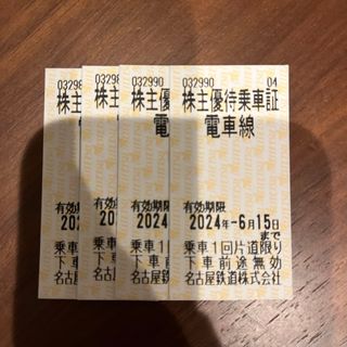 【未使用】名鉄 株主優待乗車券②(鉄道乗車券)