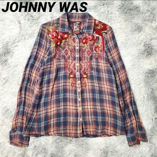 ジョニーワズ(JOHNNY WAS)の3J WORKSHOP JOHNNY WAS ジョニーワズ 刺繍シャツ チェック(シャツ/ブラウス(長袖/七分))