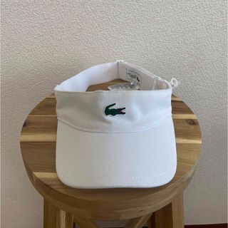 ラコステ(LACOSTE)のラコステ サンバイザー ゴルフ テニス ホワイト 白く ユニセックス(サンバイザー)