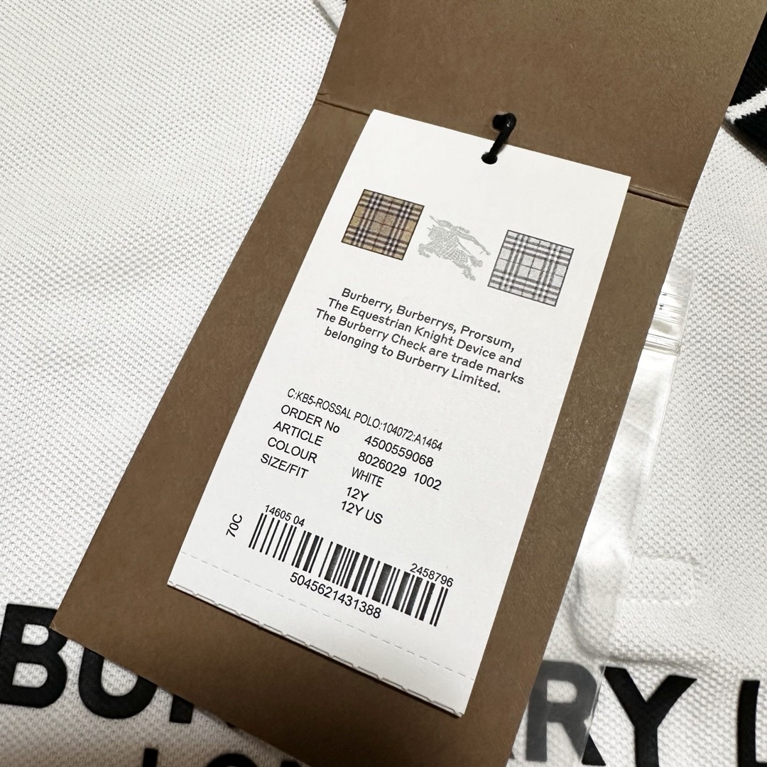 BURBERRY - 新品 バーバリー キッズ ポロシャツ 150サイズ ロゴ BURBERRY - 新品 バーバリー キッズ ポロシャツ 150サイズ ロゴ