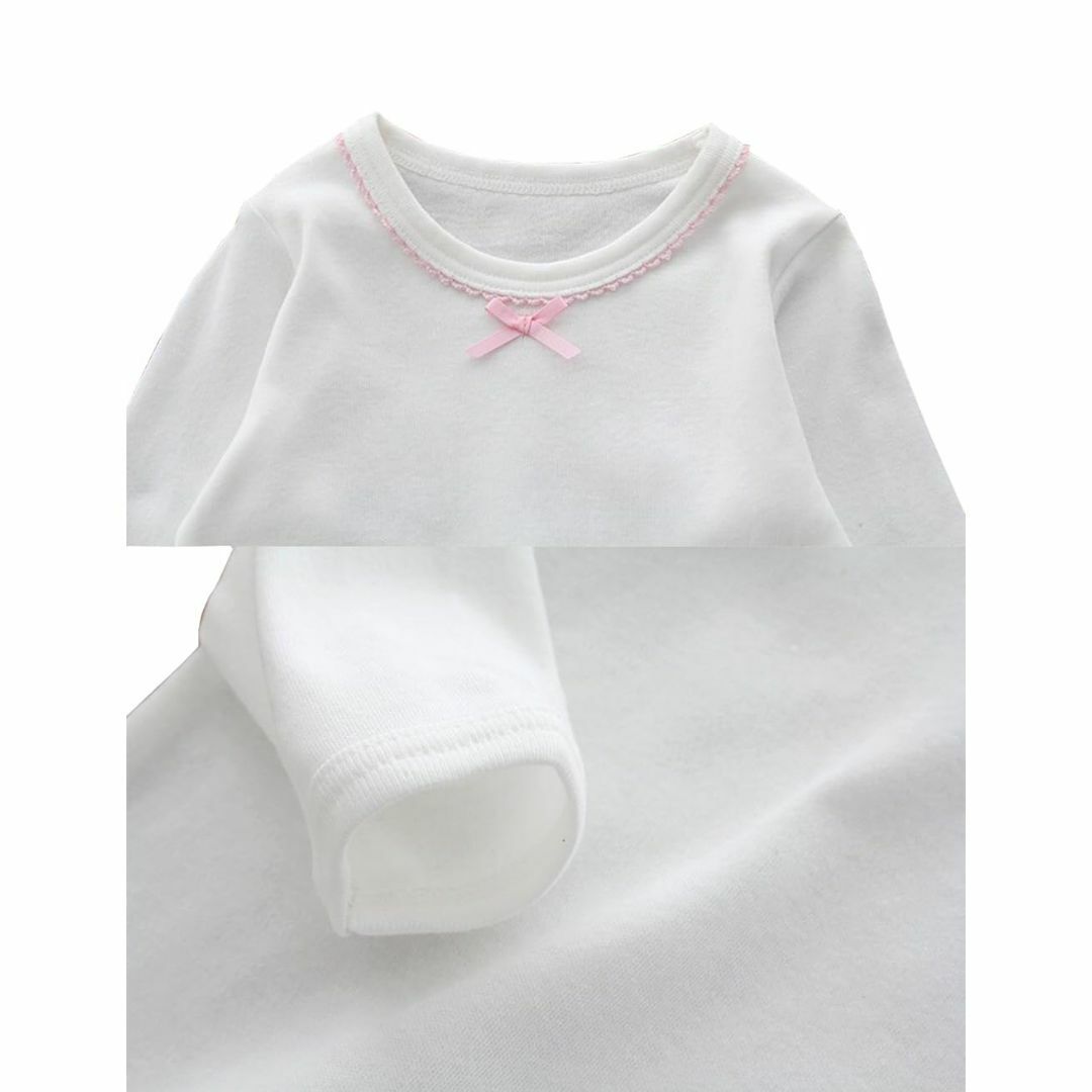 [Aduni] インナーシャツ 肌着 キッズ 子供 女の子 長袖シャツ 綿100 キッズ/ベビー/マタニティのベビー服(~85cm)(その他)の商品写真