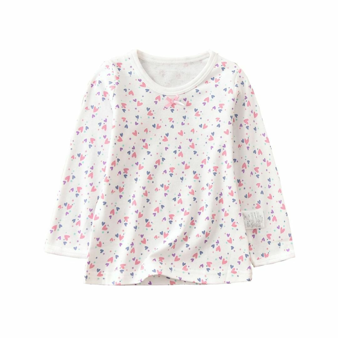 [Aduni] インナーシャツ 肌着 キッズ 子供 女の子 長袖シャツ 綿100 キッズ/ベビー/マタニティのベビー服(~85cm)(その他)の商品写真