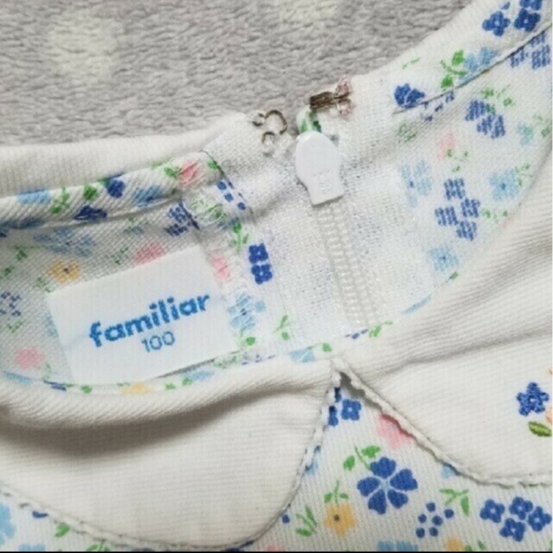 familiar(ファミリア)のファミリア　ワンピース　ブルー　90 95 100 キッズ/ベビー/マタニティのキッズ服女の子用(90cm~)(ワンピース)の商品写真