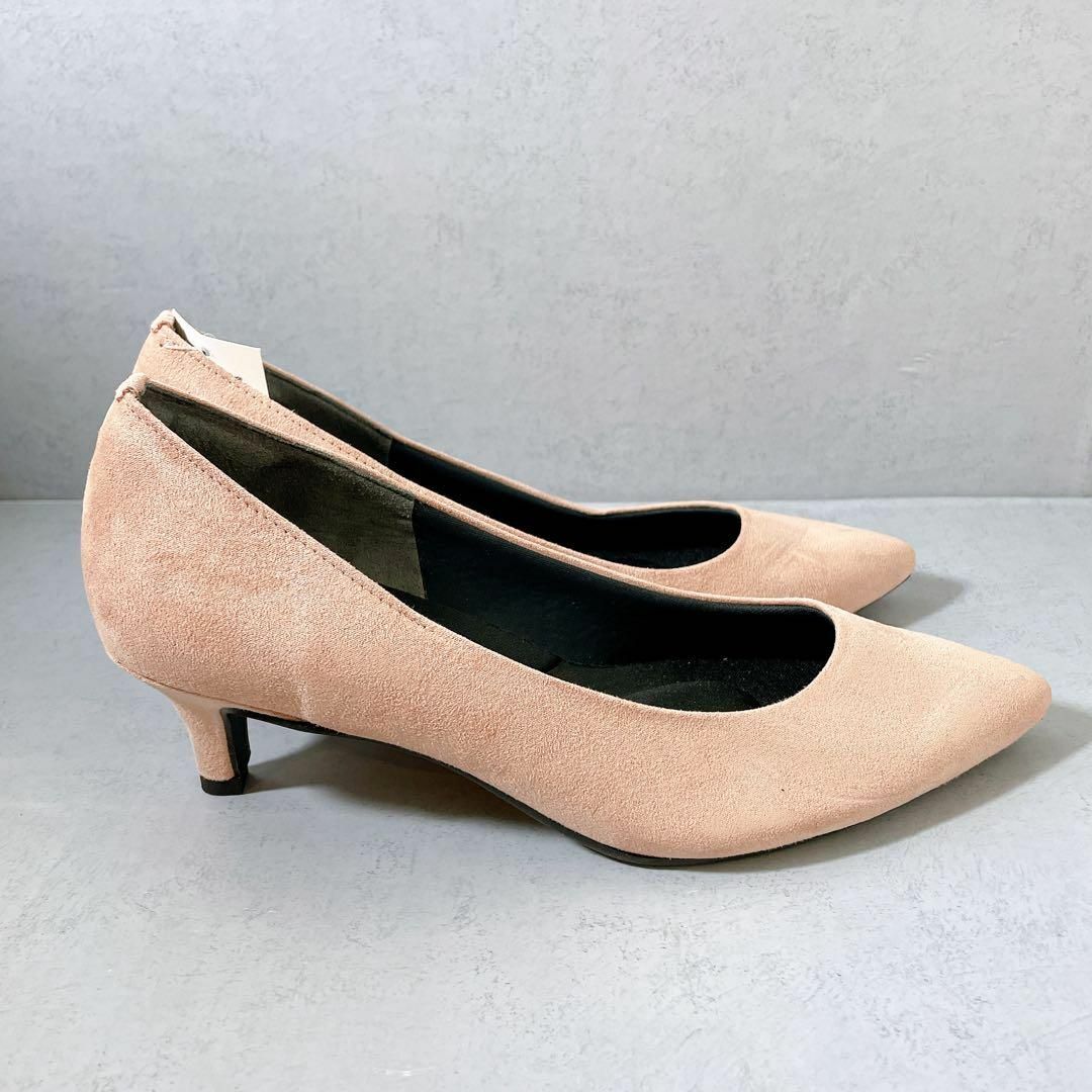 Metal Rouge メタルルージュ　パンプス　薄ピンク　スウェード調23.5 レディースの靴/シューズ(ハイヒール/パンプス)の商品写真