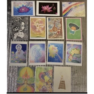 ポストカード　14枚セット　蓮　虹　天使　センザンコウ　赤ちゃん　ユニコーン(写真/ポストカード)