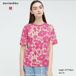 マリメッコ(marimekko)のUNIQLO marimekko コラボTシャツ(ピンク)・M(Tシャツ(半袖/袖なし))