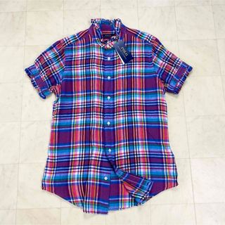 POLO RALPH LAUREN - POLO RALPH LAUREN★新品★リネン 半袖フリルチェックシャツ