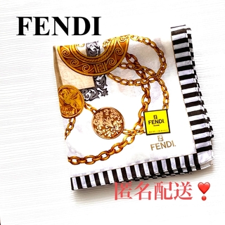 FENDI - 新品・未使用❣️フェンディ 大判ハンカチ　スカーフ　FENDI　ゴールド　コイン