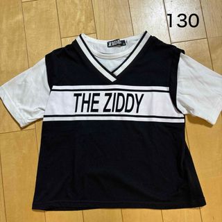 ZIDDY - ZIDDY  半袖 Ｔシャツ　ブラック　ホワイト　130  ガールズ　女の子