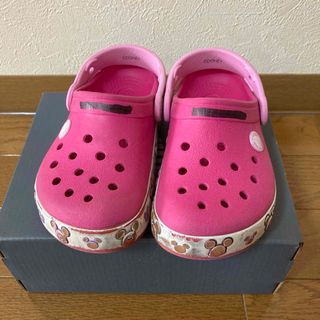 クロックス(crocs)のcrocs クロックス サンダル c10 17.5センチ ピンク ディズニー(サンダル)