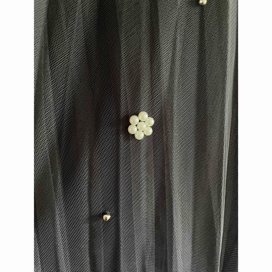【新品】Deux Amour ドゥーザムール チュール ロングスカート パール レディースのスカート(ロングスカート)の商品写真