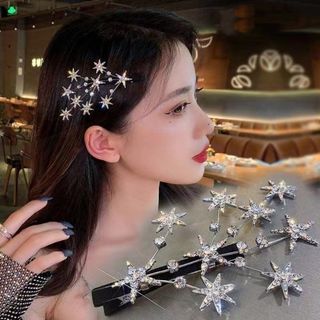 【大人気】新品　レディース　ヘアピン　髪留め　星　ゴージャス　ヘアアクセ　式(ヘアピン)