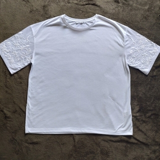 ザラ(ZARA)の美品　ZARA　袖刺繍ステッチ　白Tシャツ(Tシャツ(半袖/袖なし))