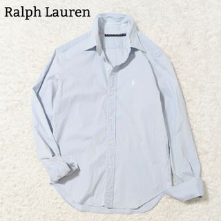 ラルフローレン(Ralph Lauren)のラルフローレン 長袖シャツ コットン ポニー刺繡 レディース Ｍ 水色 日本製(シャツ/ブラウス(長袖/七分))