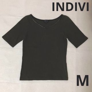 INDIVI - インディヴィ　カットソー　INDIVI  ★カーキ★