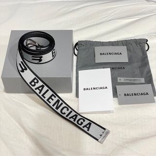 BALENCIAGA ジャガードロゴ Dリング ウェビング ベルト