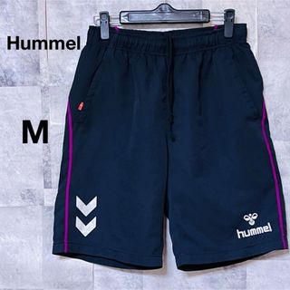 ヒュンメル(hummel)のヒュンメルハーフパンツ　ショートパンツ　刺繍ロゴ　M ブラック(ショートパンツ)