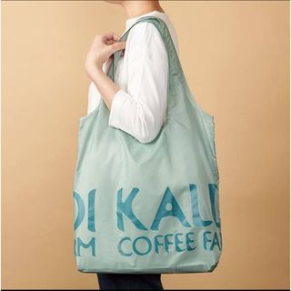 カルディ(KALDI)の★ KALDI ★  オリジナル エコバッグ （セージグリーン）(トートバッグ)