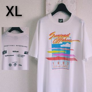 VINTAGE - 90s USA製　スクリーンスターズ　Tシャツ　ホワイト　ボートレース　XL