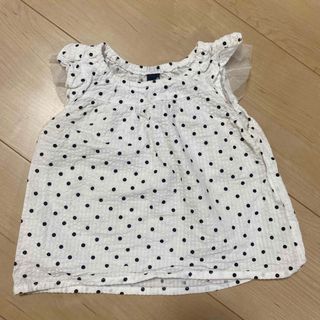 ベビー☆80☆夏服☆Tシャツ☆トップス☆水玉☆中古(Ｔシャツ)