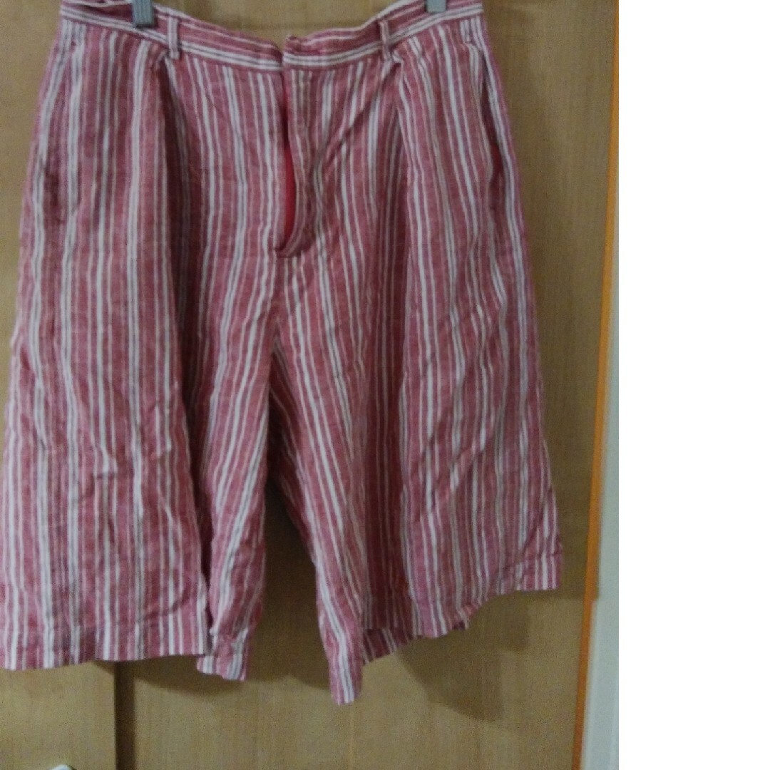 GU(ジーユー)のGU XLメンズショートパンツ ステテコ    赤×白 メンズのパンツ(ショートパンツ)の商品写真
