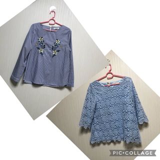 グローブ(grove)の刺繍♡ブラウス２枚セット(シャツ/ブラウス(長袖/七分))