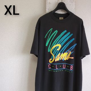 ヴィンテージ(VINTAGE)の90s USA製　DELTA　Tシャツ　ブラック　シングルステッチ　サムズクラブ(Tシャツ/カットソー(半袖/袖なし))