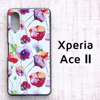 Xperia Ace Ⅱ ポピー 花 ソフトケース カバー エース2(Androidケース)