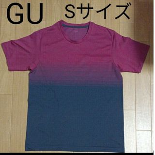 ジーユー(GU)のGU　 半袖Tシャツ　ボーダー　グラデーション　Ｓサイズ　ジーユー(Tシャツ/カットソー(半袖/袖なし))