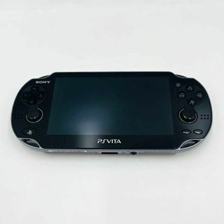 プレイステーションヴィータ(PlayStation Vita)の【美品】PlayStation Vita PCH-1100 クリスタルブラック(携帯用ゲーム機本体)