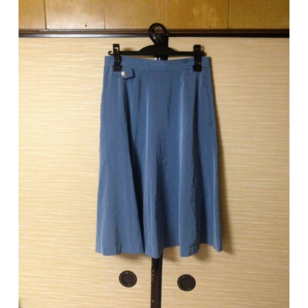 🌙🌙🌙◎80s 大人綺麗めスカート アイスブルー  社交ダンス 衣装 レディースのスカート(ひざ丈スカート)の商品写真