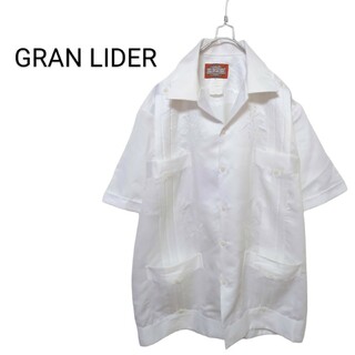ヴィンテージ(VINTAGE)の【GRAN LIDER】立体刺繍 開襟キューバシャツ A-1893(シャツ)
