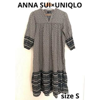 ユニクロ(UNIQLO)のsize S♡UNIQLO×ANNA SUI ペイズリー柄 ロングワンピース(ロングワンピース/マキシワンピース)