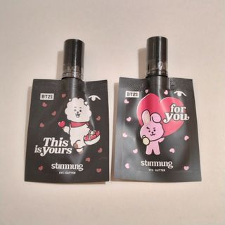 ビーティーイシビル(BT21)の２種　RC　アイグリッター　stimmung　スティモン　アイシャドウ　BT21(その他)