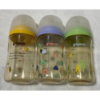 母乳実感哺乳瓶プラ240ml(Bird、House、Tree) 3本セット