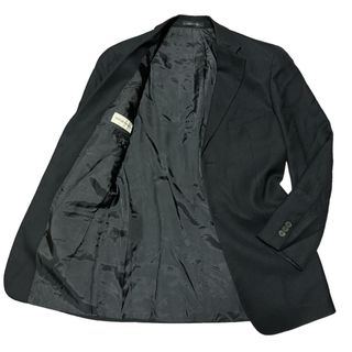 エンポリオアルマーニ(Emporio Armani)のEMPORIO ARMANI 2Bテーラードジャケット カシミヤ混 黒 46(テーラードジャケット)