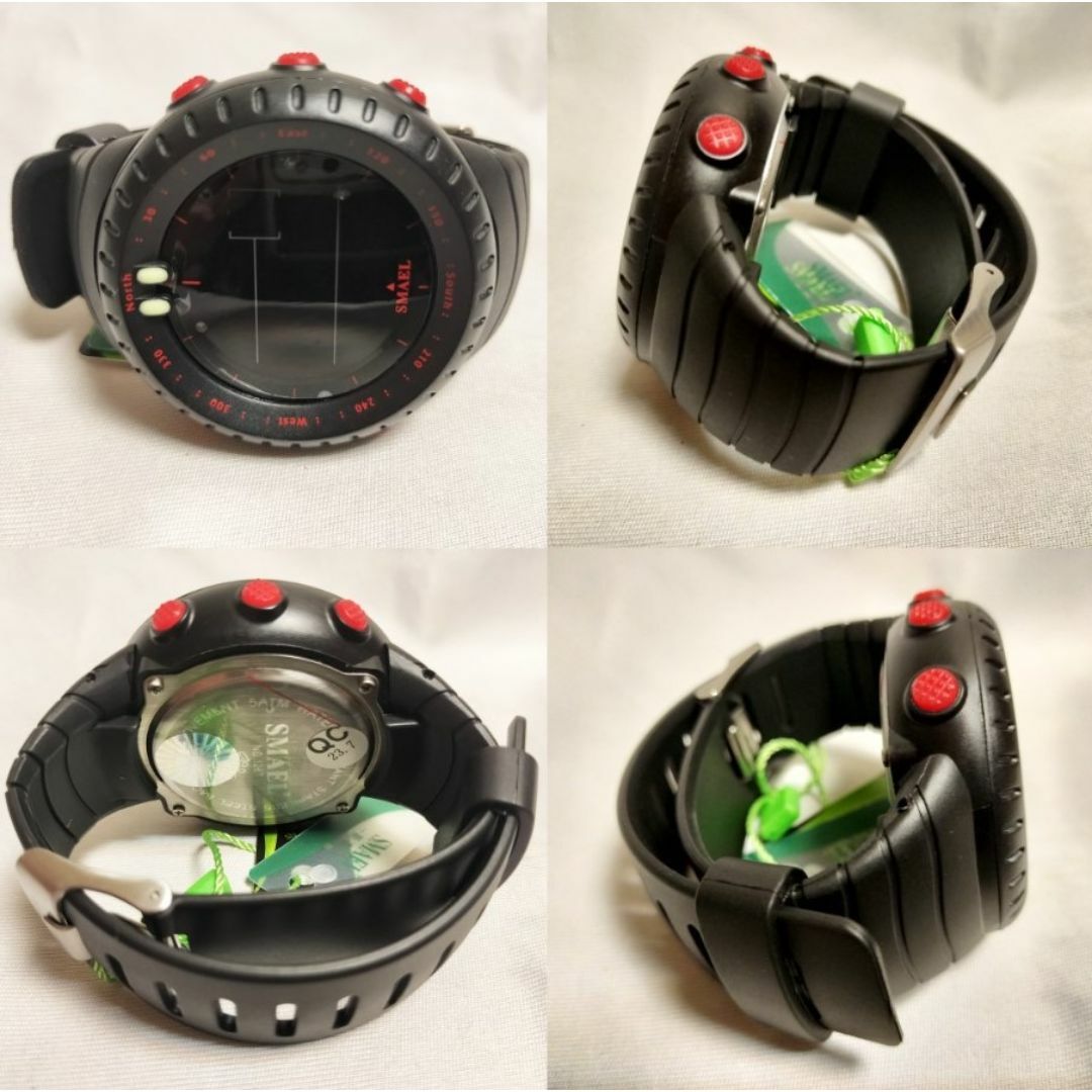 SMAEL 1237 デジタルスポーツウォッチ（レッド） メンズの時計(腕時計(デジタル))の商品写真