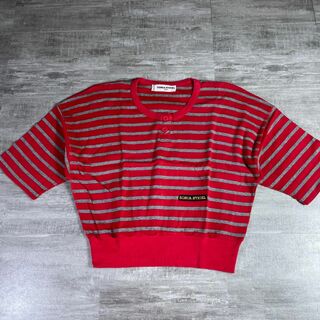ソニアリキエル(SONIA RYKIEL)の美品 ソニアリキエル ボーダー トップス カットソー taille 赤 Tシャツ(Tシャツ(半袖/袖なし))
