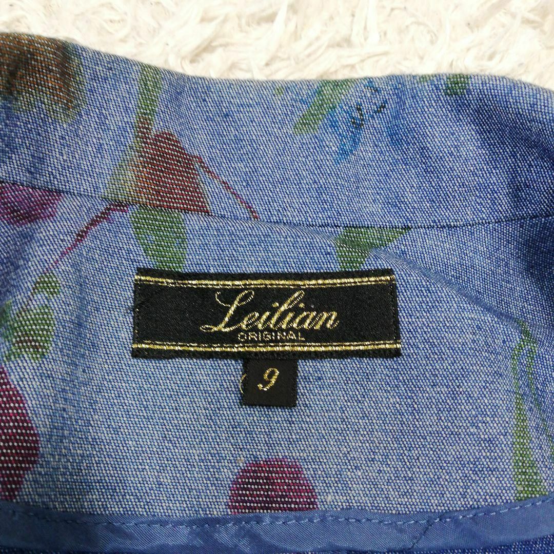 leilian(レリアン)のLeilian　レリアン　テーラードジャケット　薄手　ボタニカル柄　花柄　総柄 レディースのジャケット/アウター(テーラードジャケット)の商品写真