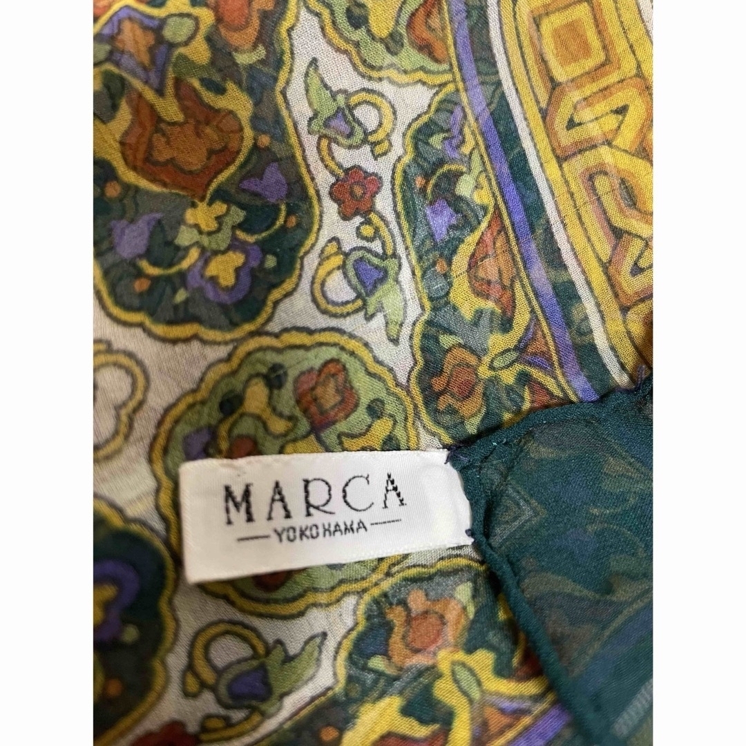 MARCA 横濱 大判ストール　絹100% レディースのファッション小物(バンダナ/スカーフ)の商品写真
