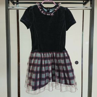 プチバトー(PETIT BATEAU)のPETIT BATEAU 女の子 ベロアワンピース(ワンピース)