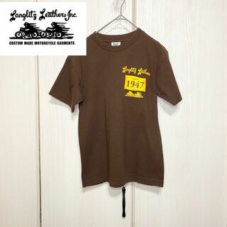 【美品】 Langlitz Leathers ロゴプリント Tee(Tシャツ/カットソー(半袖/袖なし))