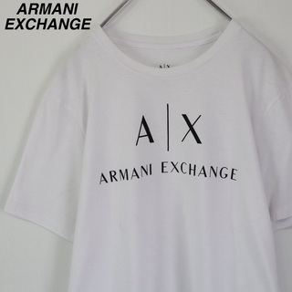 アルマーニエクスチェンジ(ARMANI EXCHANGE)の【大人気】アルマーニエクスチェンジ／Tシャツ　アーカイブロゴ　白Tシャツ　M(Tシャツ/カットソー(半袖/袖なし))