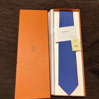 エルメス(Hermes)の新品  HERMES エルメス  メンズ ネクタイ  H織柄  ホース ブルー(ネクタイ)