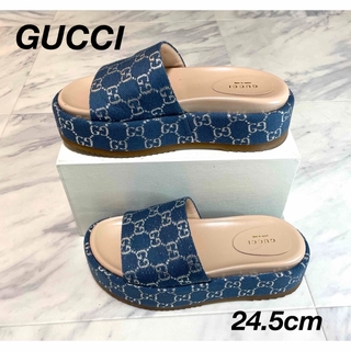 Gucci - GUCCI gucci グッチ サンダル GG デニム サイズ37