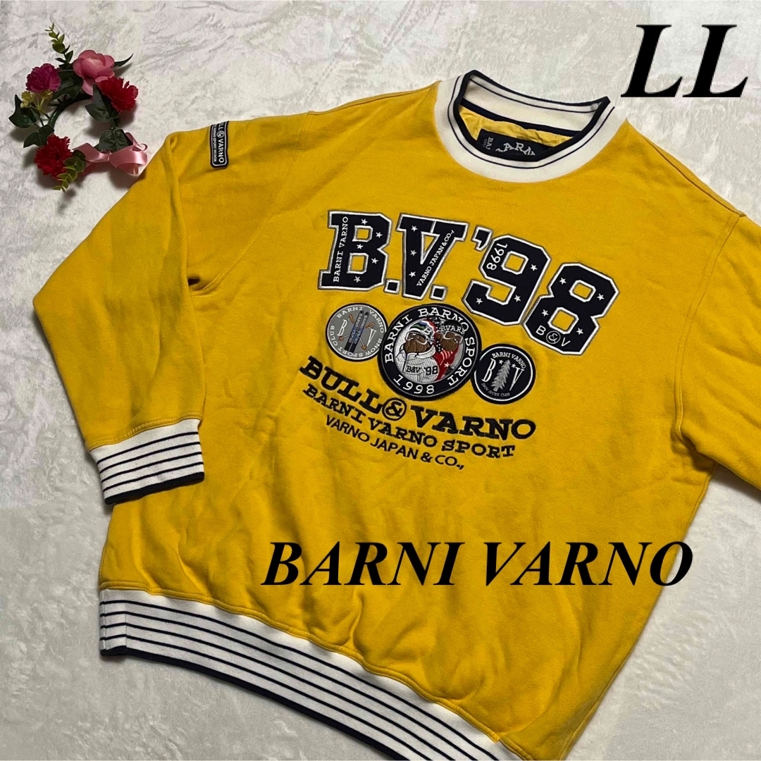 バーニヴァーノ　BARNI VARNO ♡ スウェット　トレーナー　黄系　LL  メンズのトップス(スウェット)の商品写真